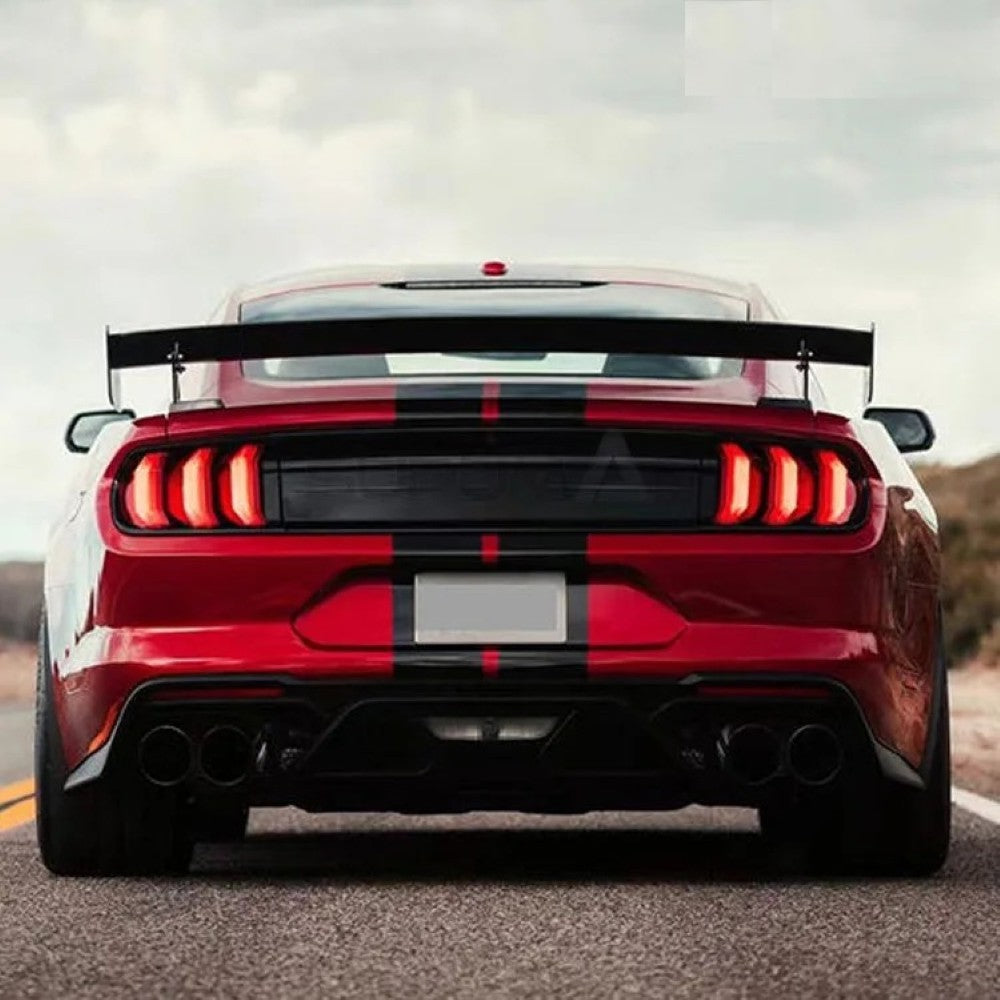 Car Craft Compatible With Ford Mustang 2018-2022 Rear After Bumper Lip Diffuser Skirts Splitter Gt500 Style Usa CC-7976 - CAR CRAFT INDIA