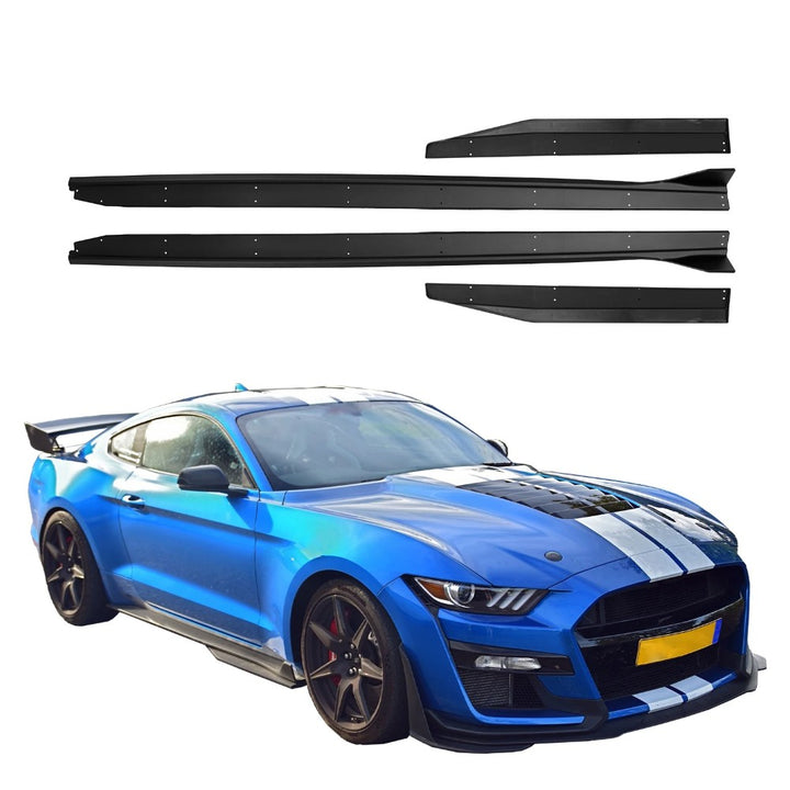 Car Craft Compatible With Ford Mustang 2015-2022 Side Skirt Splitter Running Board Gt500 Style CC-7975 - CAR CRAFT INDIA