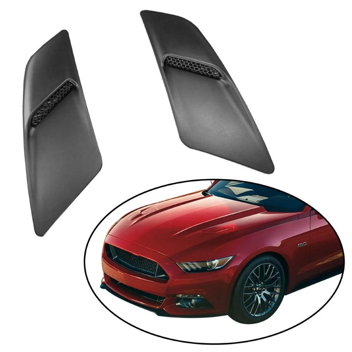 Car Craft Compatible With Ford Mustang 2015-2017 Bonnot Hood Vents Scoop Trim Cover Skirt Gt 5.0 Style CC-7969 - CAR CRAFT INDIA