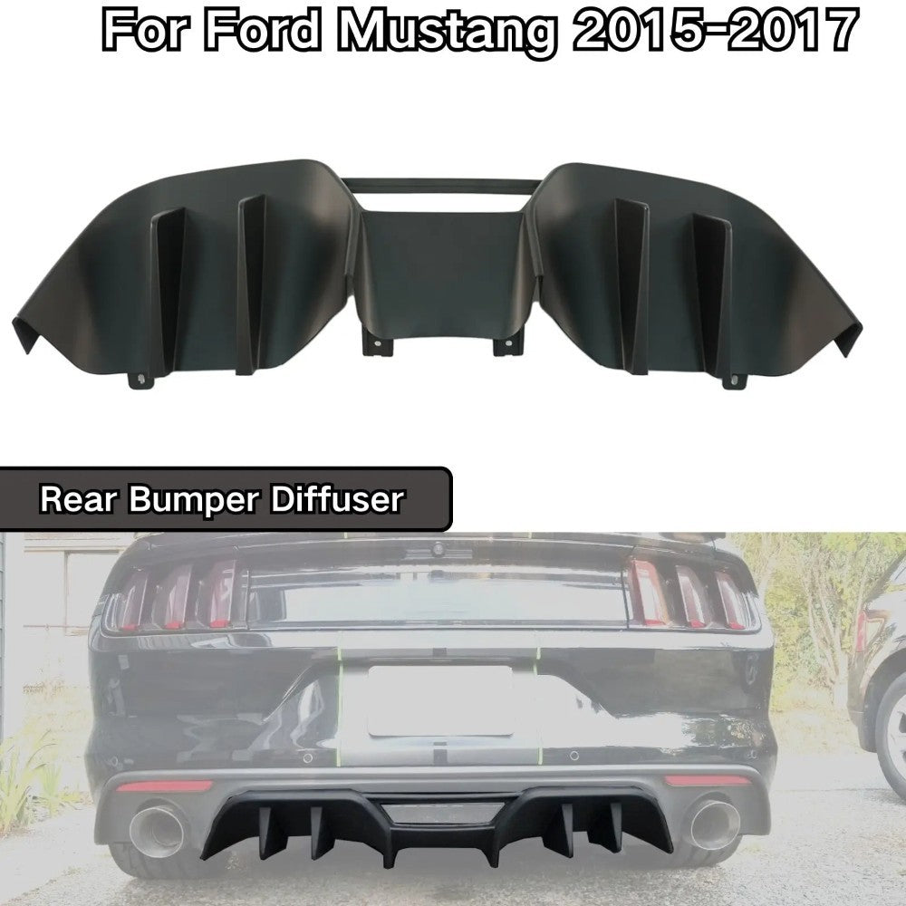 Car Craft Compatible With Ford Mustang 2015-2017 Rear After Bumper Lip Diffuser Skirts Splitter Pft Style CC-7970 - CAR CRAFT INDIA