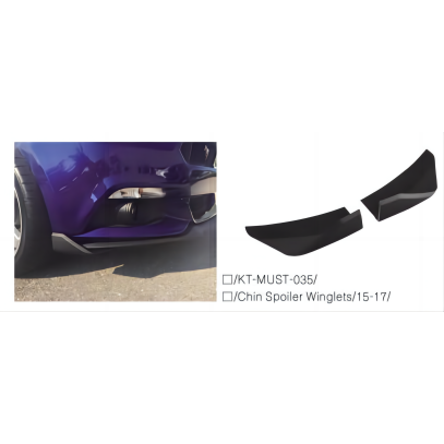 Car Craft Compatible With Ford Mustang 2015-2017 Front Bumper Lip Fog Light Lamp Cover Skirts Chin Splitter Air Intake Vent Trim CC-7987 - CAR CRAFT INDIA