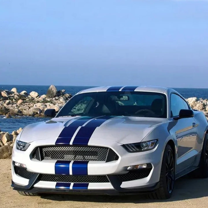Car Craft Compatible With Ford Mustang 2015-2017 Front Bumper Bodykit Front Lip Splitter Skirts Gt350 Style CC-7957 - CAR CRAFT INDIA