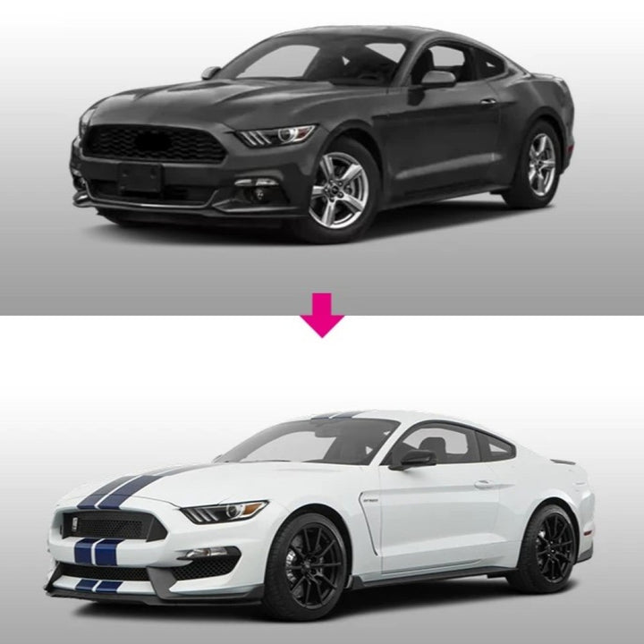 Car Craft Compatible With Ford Mustang 2015-2017 Front Bumper Bodykit Front Lip Splitter Skirts Gt350 Style CC-7957 - CAR CRAFT INDIA