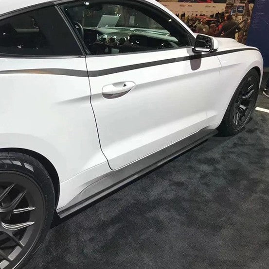 Car Craft Compatible With Ford Mustang 2015-2022 Side Skirt Splitter Running Board Rock Style CC-7986 - CAR CRAFT INDIA