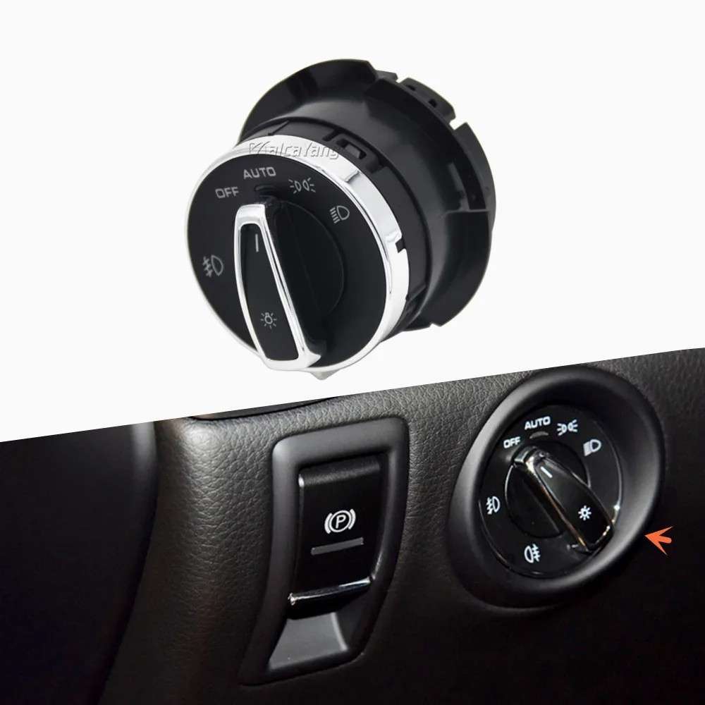 Car Craft Compatible With Porsche Cayenne 2011-2018 Macan 2014-2018 Headlamp Headlight Fog Light Lamp Switch Knob Assembly 95861353305 - CAR CRAFT INDIA