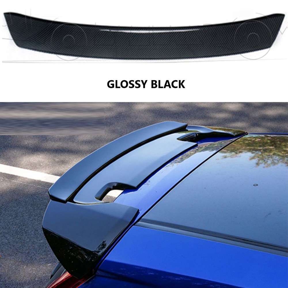 Car Craft Compatible With Honda Jazz 2014-2018 Rear Trunk Wing Boot Spoiler Lip Splitter Skirt Rs Style Add On Ar-honda-034 Glossy Black - CAR CRAFT INDIA