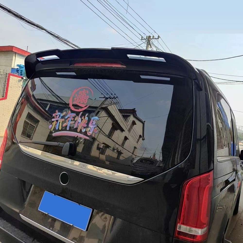 Car Craft Compatible With Mercedes V Class V260 W447 2018-2024 Rear Trunk Wing Boot Spoiler Lip Splitter Skirt Ar-benz-096 Gb Glossy Black - CAR CRAFT INDIA