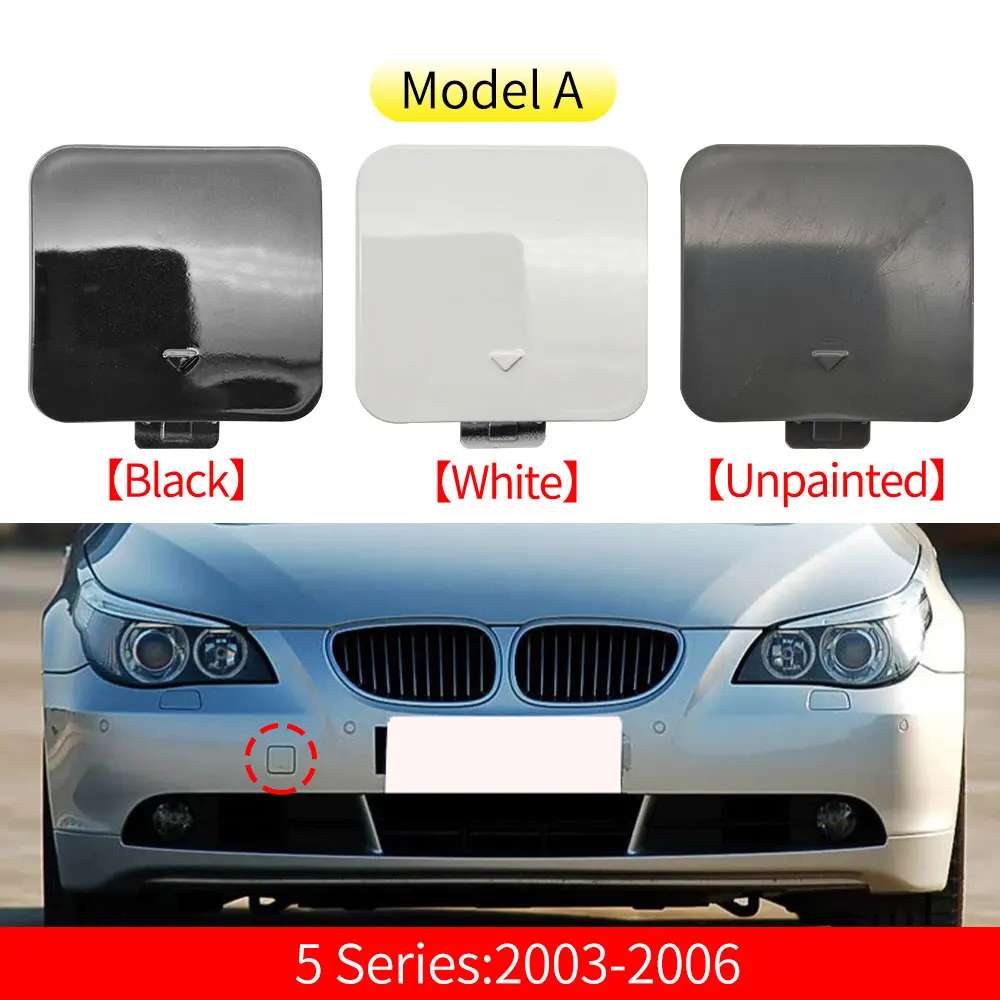 Car Craft Compatible With Bmw 5 Series E60 2003-2009 Rear Bumper Tow Hook Towing Tochan Trailer Cover 51117111787 Model A Unpainted CC-8096 - CAR CRAFT INDIA