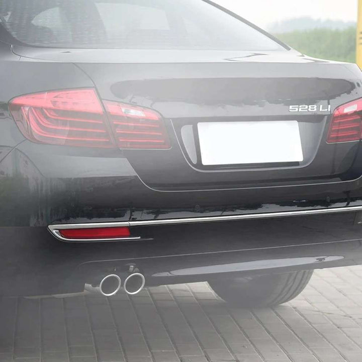 Car Craft Compatible With Bmw 5 Series F10 Lci 2014-2017 Rear Bumper Chrome Trim Protective Rubber Strip Molding 51127341672 Gc Middle Centre CC-7980 - CAR CRAFT INDIA