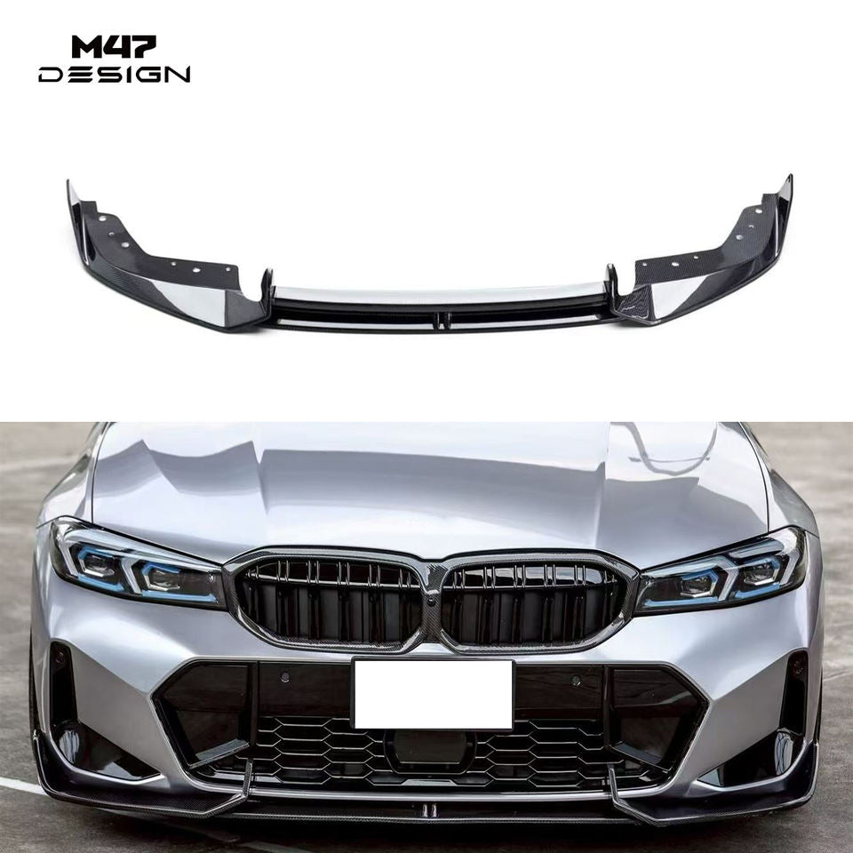 ADRO Style High Quality Dry Carbon Fiber Front Splitter Air Deflector Sport Look for BMW G20LCI 320i 330i Sedan 2023-2026