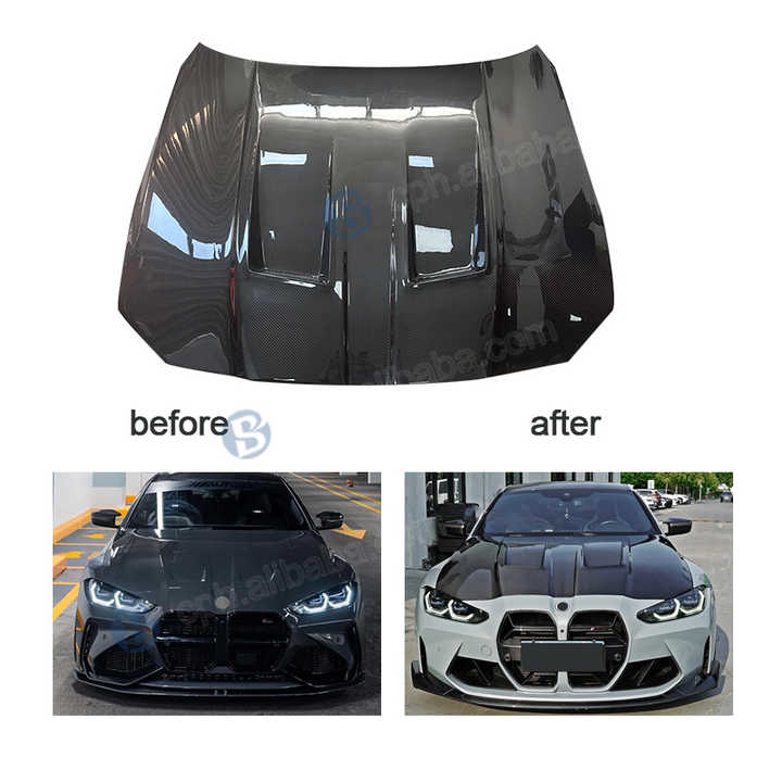 Vehicle Accessories Dry Carbon Fiber Engine Hood Bonnet Cover for BMW 4 Series M3 G80 M4 G82
