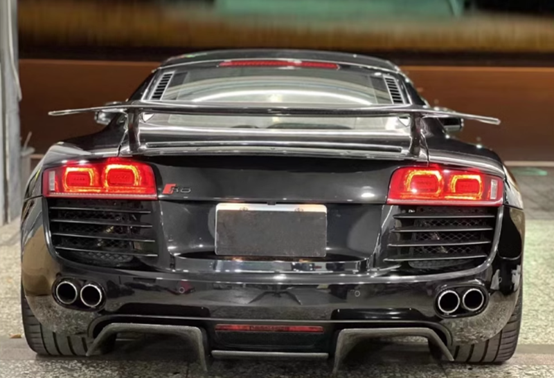 Carbon Fiber Spoiler for Audi R8 09-15 VOR Style Real Carbon Fiber Deck Lid Ducktail Spoiler Trunk Spoiler