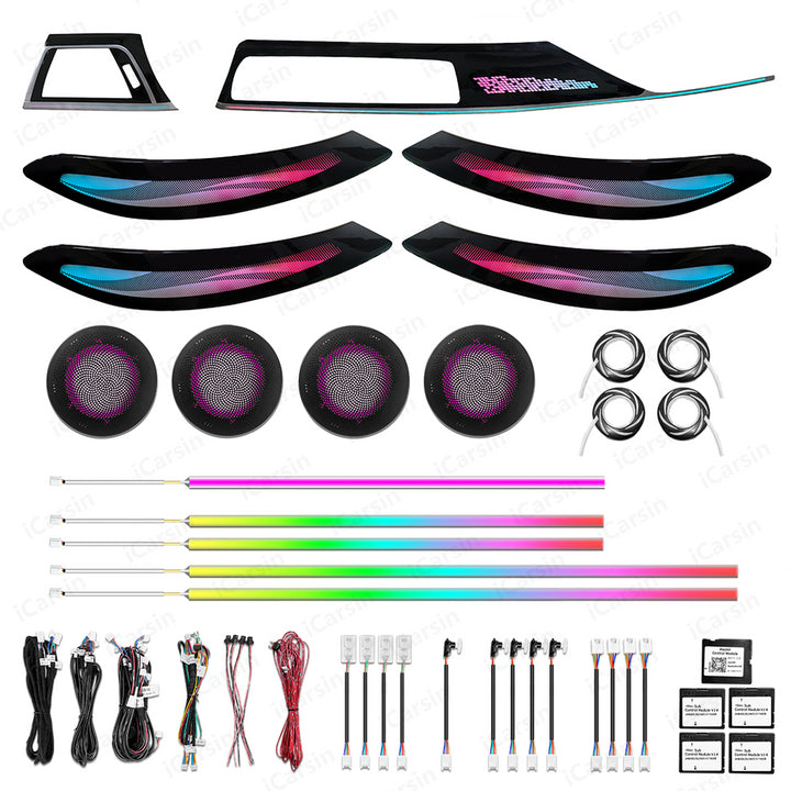 F34 F36 Ambient Light for BMW F30 3 Series 3GT 4 Series Interior LED Light Upgrade Trim Kit Accessories Dashboard Trim - CAR CRAFT INDIA