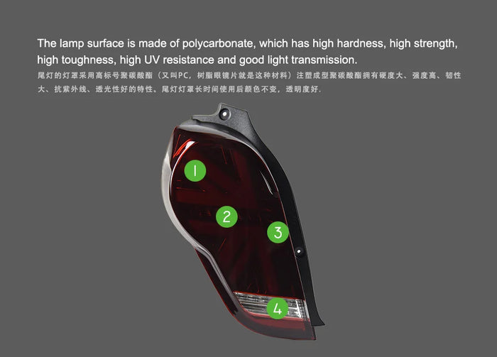Chevrolet Spark Tail Lights 2010-2018 Spark GT LED Tail lamp