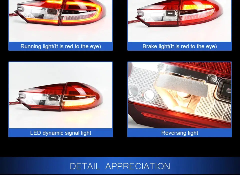 Ford Fusion Tail Lights 2013-2019 Mondeo LED Tail lamp light