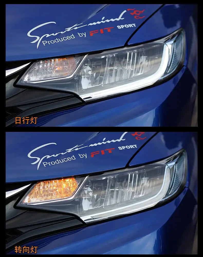 Car Styling Head lamp light for Honda Fit Headlights