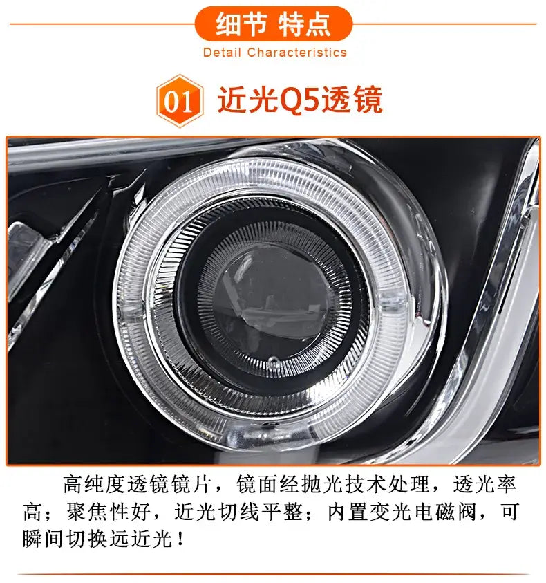 Car Styling Head lamp light for Kia Forte Headlights