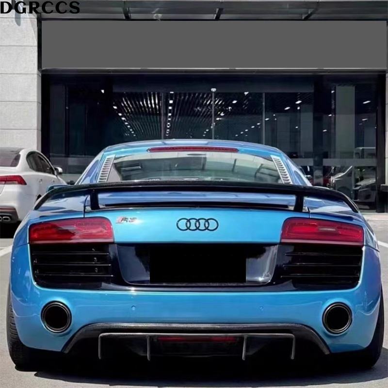 For Audi R8  2007-2015 RG Style Carbon Fiber Rear Lip Diffuser Bumper Accessories