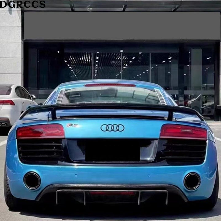 For Audi R8  2007-2015 RG Style Carbon Fiber Rear Lip Diffuser Bumper Accessories