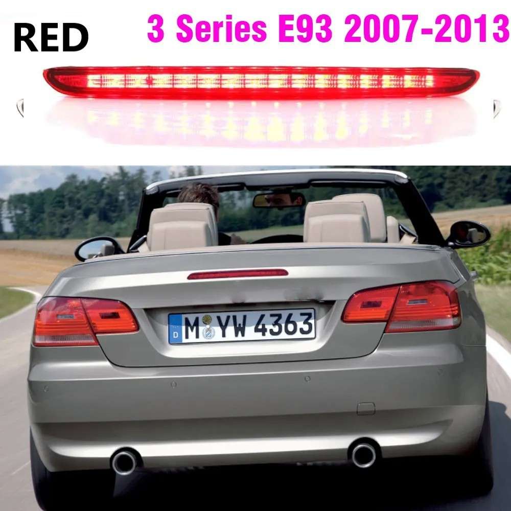 Car Craft Compatible With Bmw 3 Series M3 E92 E93 Lci 2010-2012 Convertible Third Brake Light Rear Trunk High Mounted Tail Stop Lamp Accessory 63257162309 Red CC-8459 - CAR CRAFT INDIA
