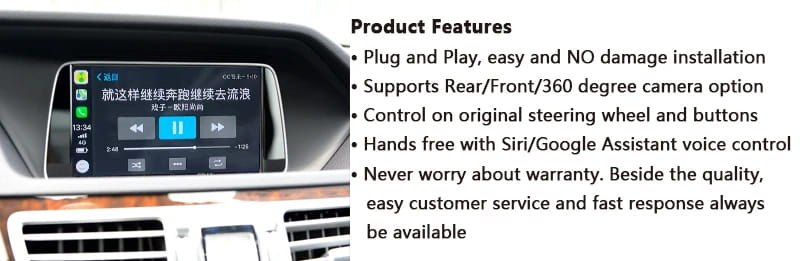 Mirror Link Wireless Apple Carplay Androidauto Retrofit