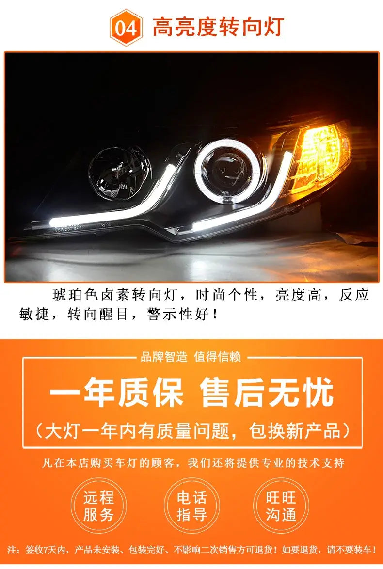 Car Styling Head lamp light for Kia Forte Headlights