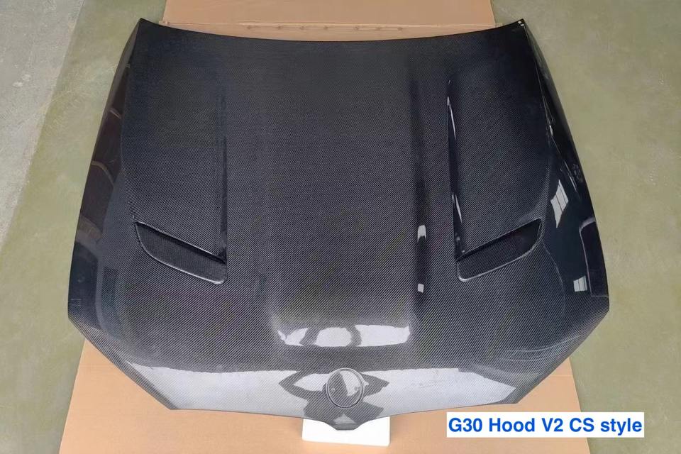 MRD for BMW 5 Series G30 G38 2016+ F90 M5 Engine Cover Real Carbon Fiber Car Hood Bonnet Cover CS Style - CAR CRAFT INDIA