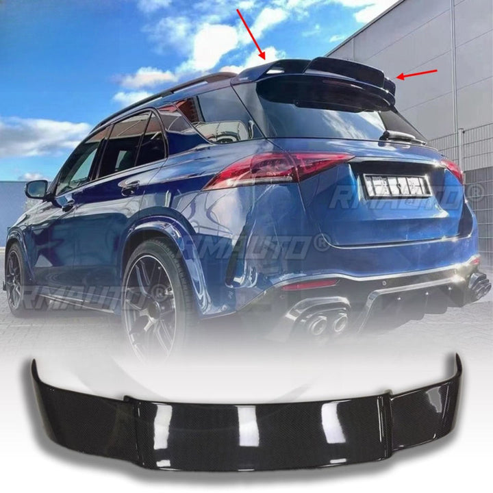 For Benz W167 GLE63 AMG 2020-2024 Real carbon Fiber Car Roof Spoiler Modification Part Rear Roof Spoiler Wing Car Accessories Exterior - CAR CRAFT INDIA