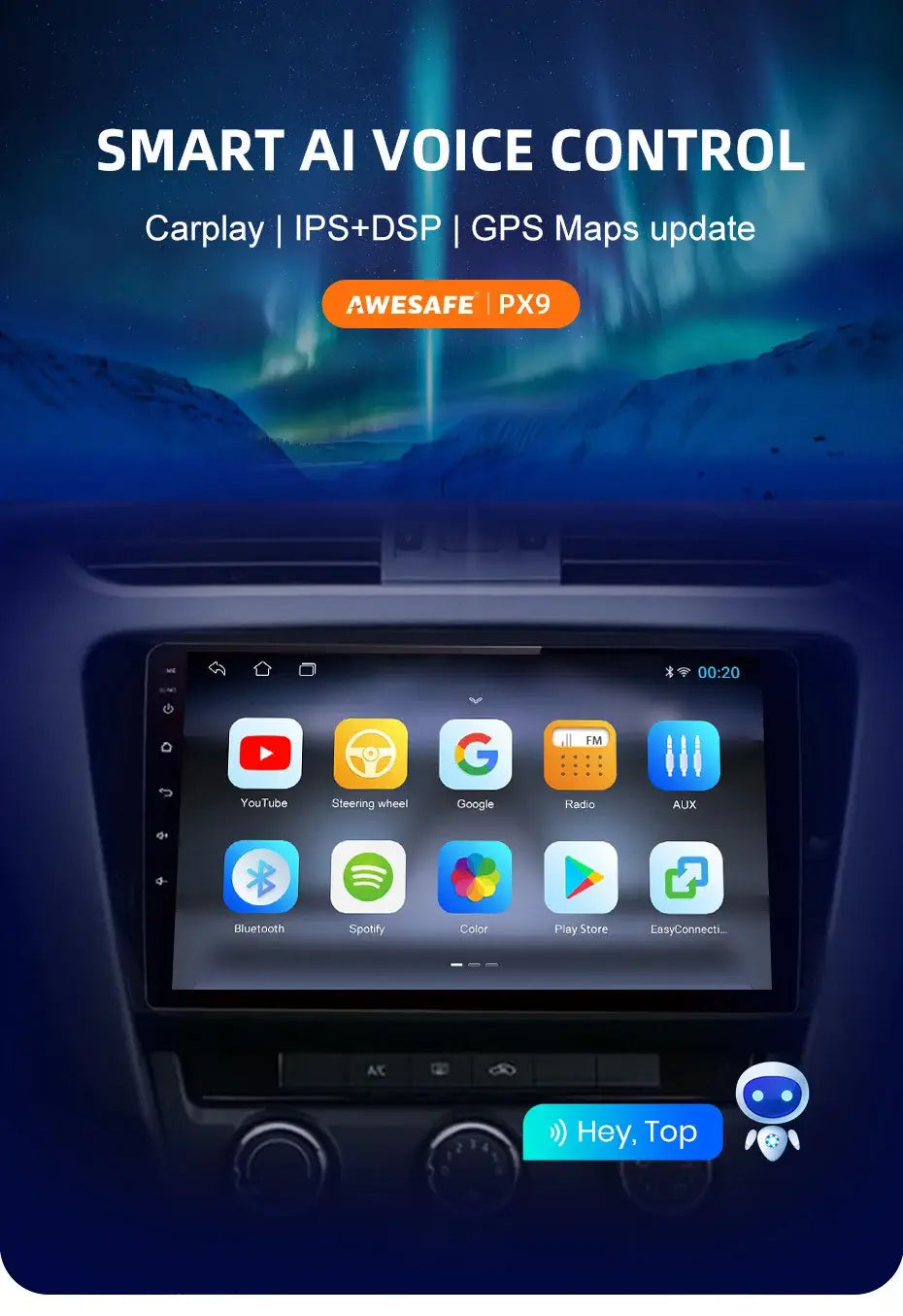 Wireless Carplay Android Auto Car Radio for VW Skoda