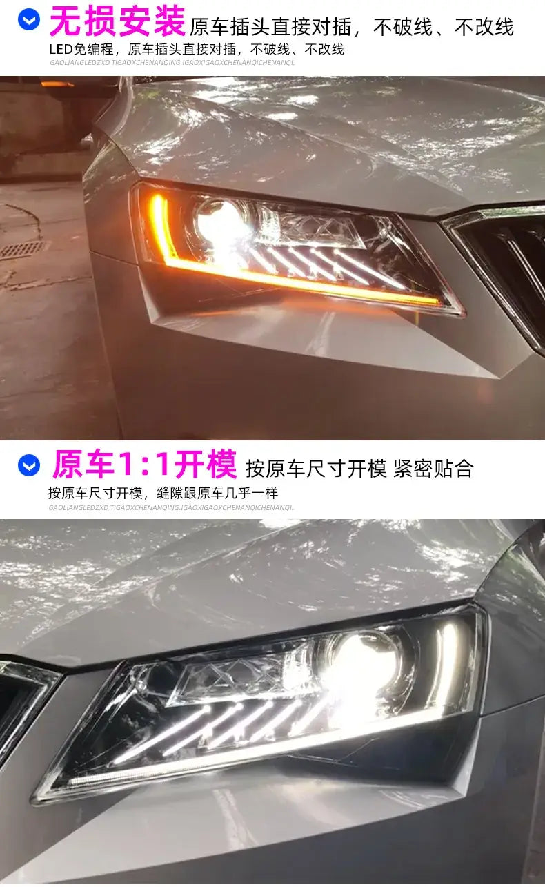 Car Styling Head lamp light for Superb Headlights 2016-2019