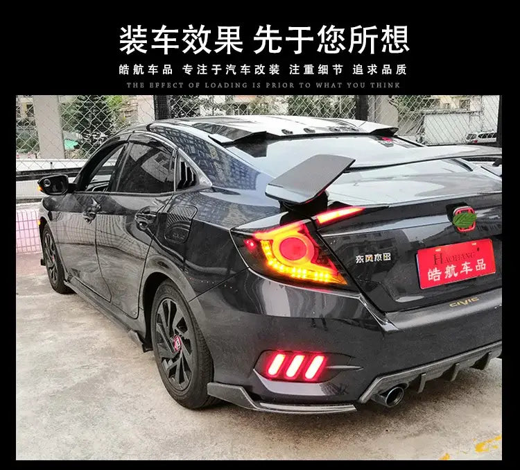 Civic X Tail Lights 2016-2019 New Civic Type R LED Tail