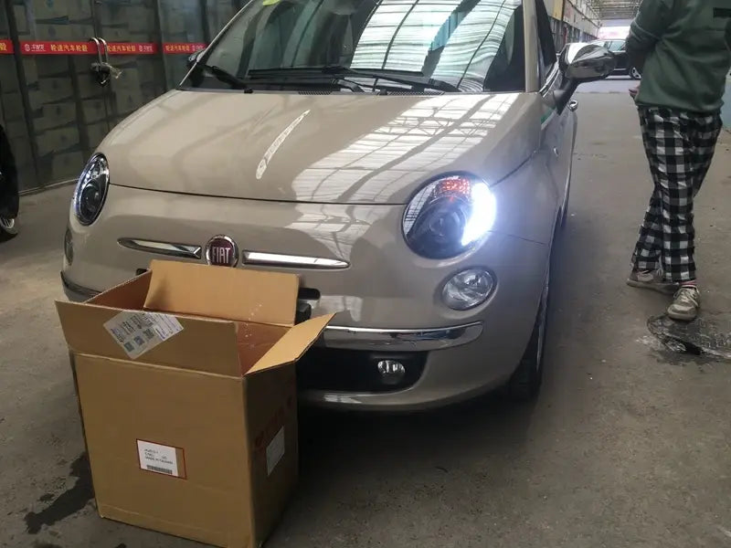 Car Styling Head lamp light for Fiat 500 Headlights