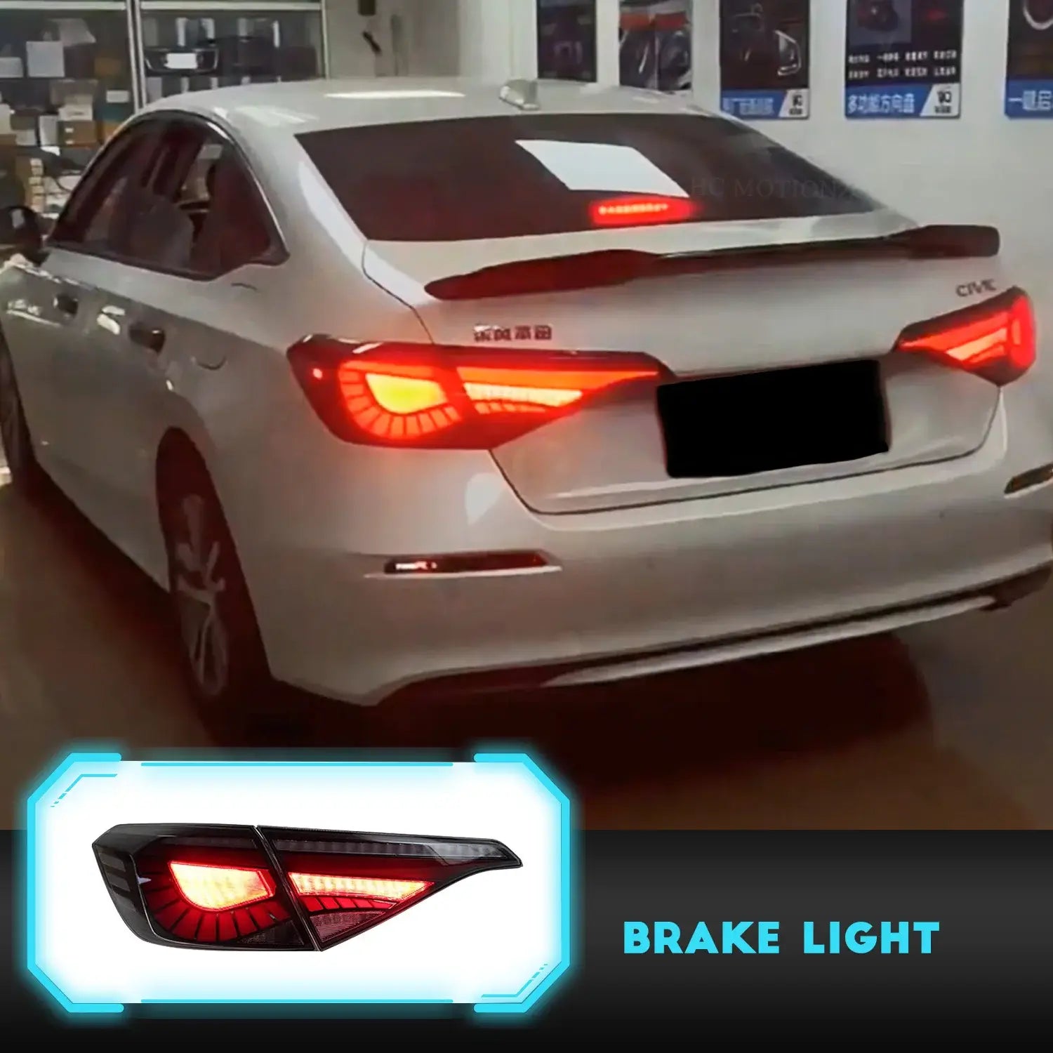 Car LED Trailer Lights Tail Lamp for Honda Civic 11Th Gen