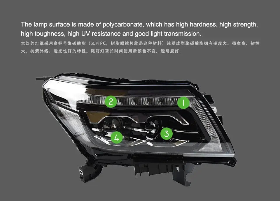 Navara Headlights 2015-2019 NP300 Frontier LED Headlight