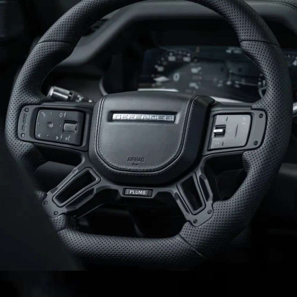 Car Craft Compatible With Range Land Rover Defender 2020-2025 Plumb M-one Steering Wheel Trim Cover Frame Plumb-026 - CAR CRAFT INDIA
