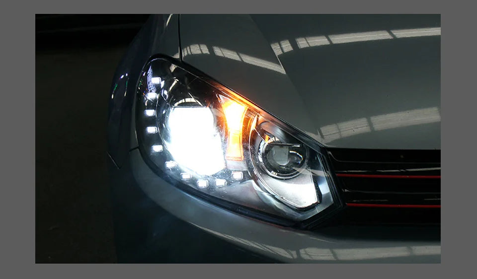 VW Golf 6 Headlights 2009-2012 Golf6 LED Headlight LED DRL