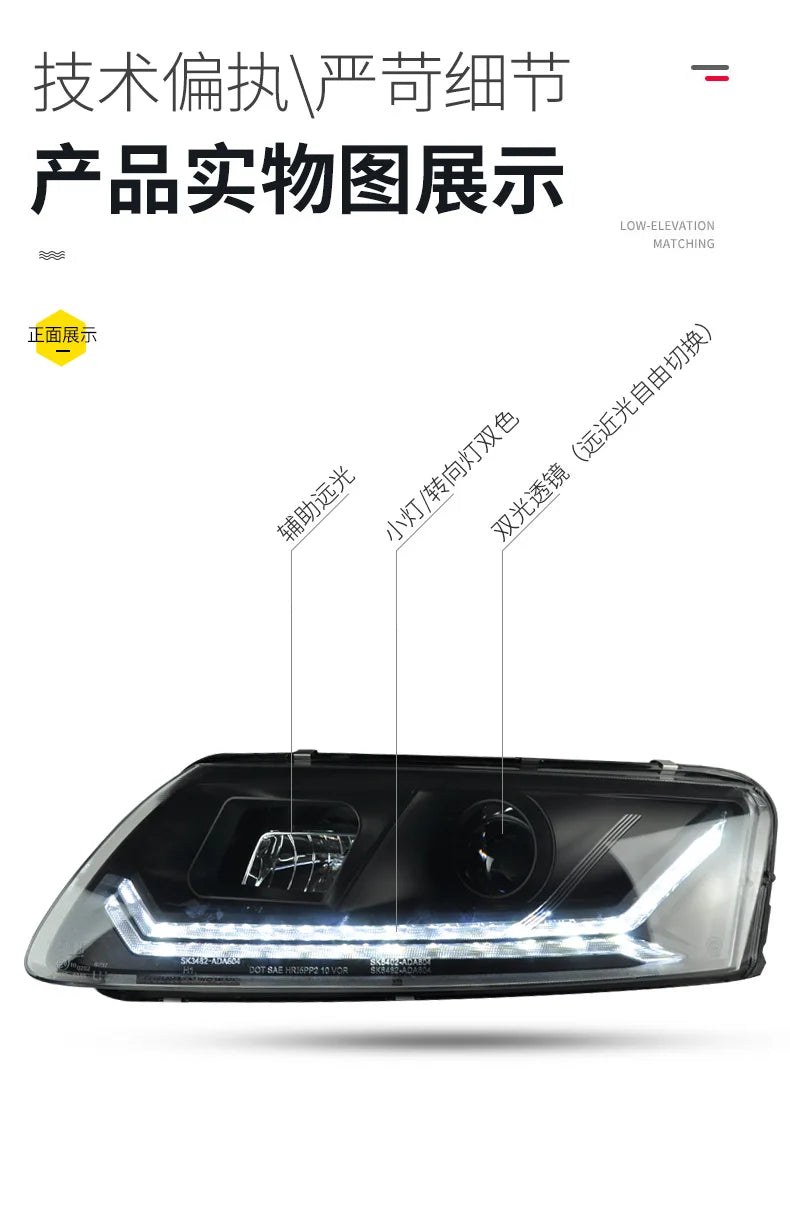 Car Styling Head lamp light for A6 Headlights 2004-2011 A6