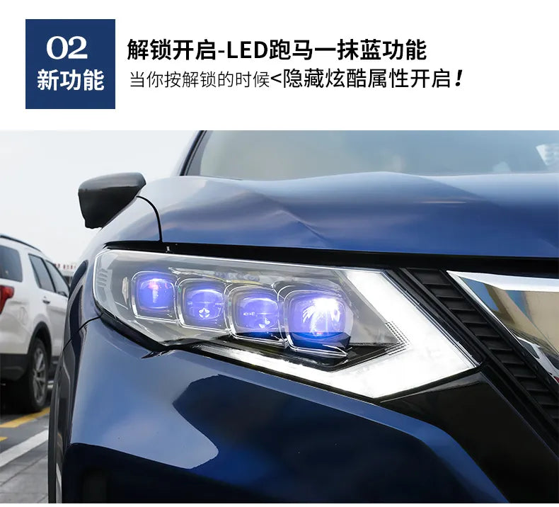 Car Styling Head lamp light for Nissan X-Trail Headlights