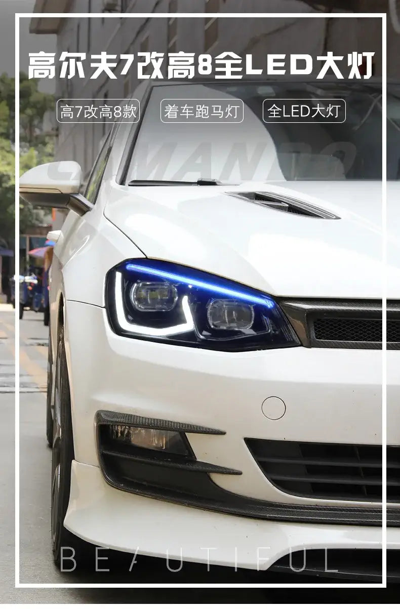 Car Styling Headlights for Golf 7 LED Headlight Animation