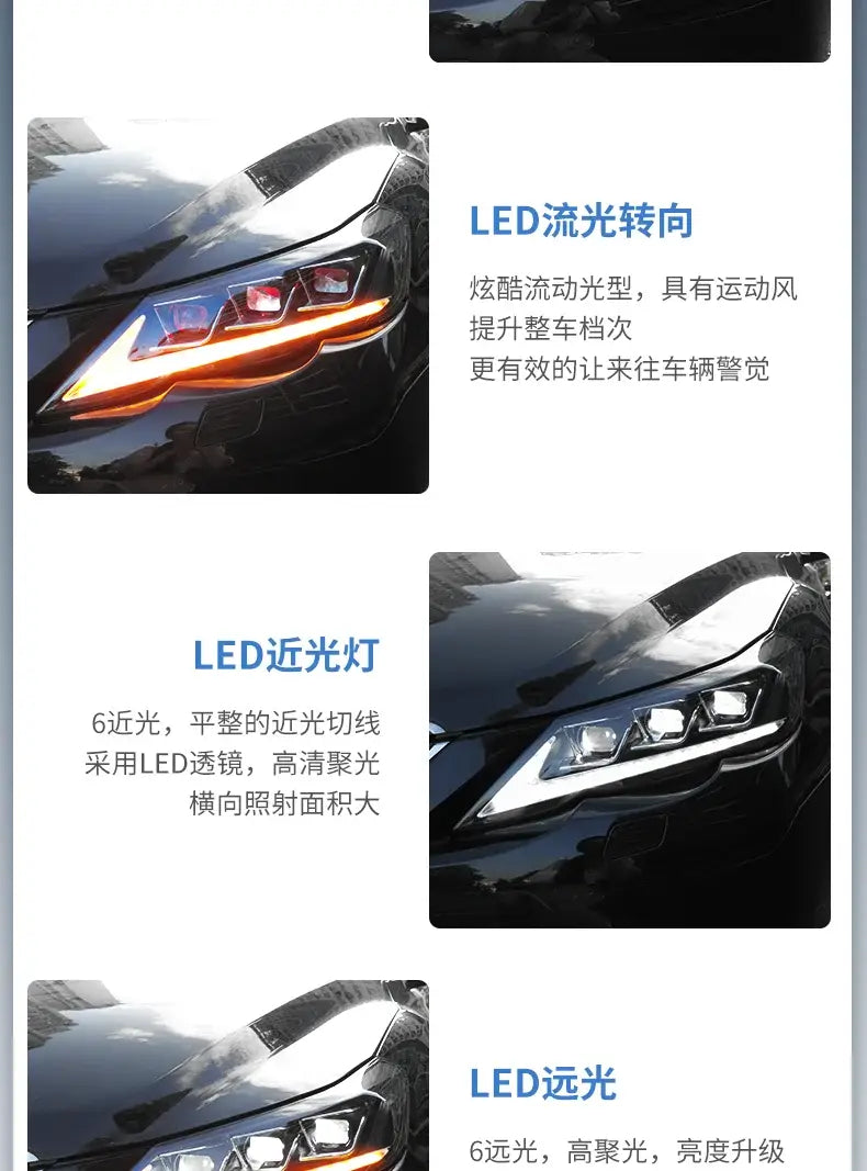 Mark X Headlights 2010-2013 Reiz LED Headlight DRL Animation