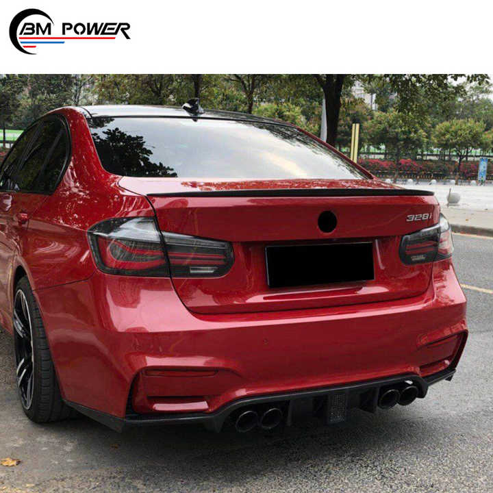 Rear Diffuser for 3 Series F30 F35 M3 M4 New Style Diffuser with Brake Light Fit for BMW F80 F82 2015-2018 Carbon Fiber - CAR CRAFT INDIA