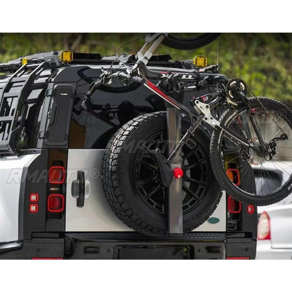 For Land Rover Defender 2020-2025 Chin Body Kit Bike Trunk Mount Rack Bike Spare Tire Mounted Rack Hitch Mount Car Accessories - CAR CRAFT INDIA