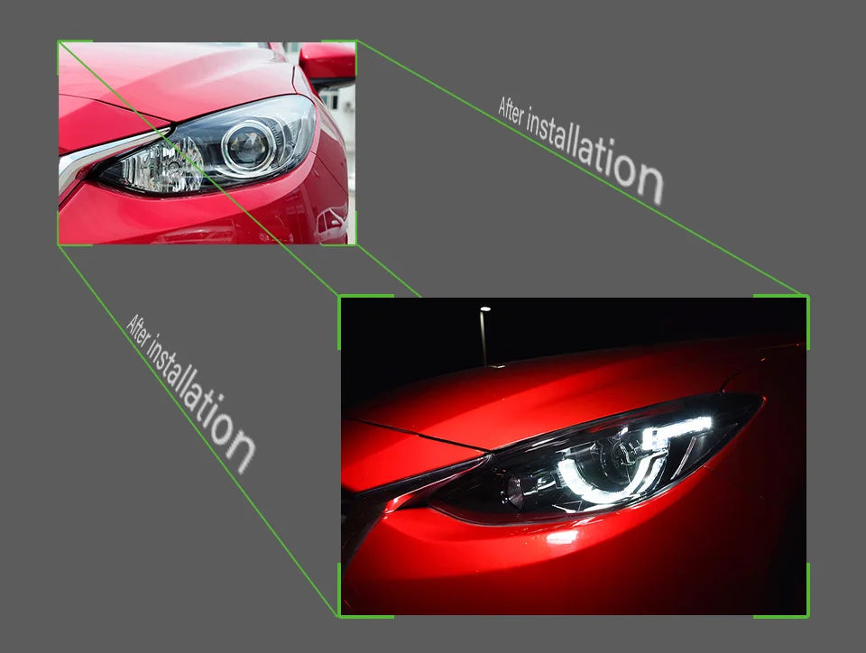 Car Styling for Mazda 3 Axela LED Headlight 2014-2016 New