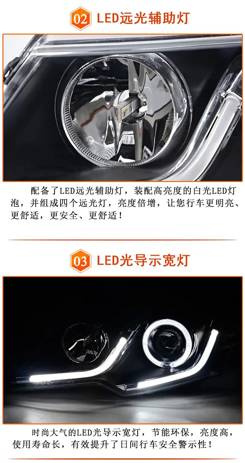 Car Styling Head lamp light for Kia Forte Headlights