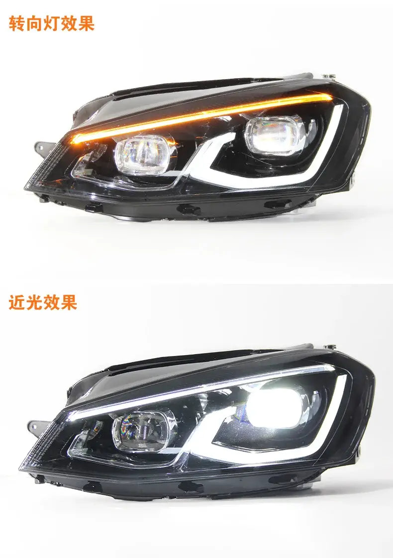 Car Styling Headlights for Golf 7 LED Headlight Animation