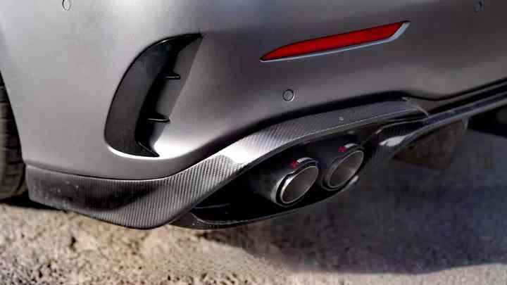 TAKD Real Car Data Development Dry Carbon Fiber Rear Bumper Lip Diffuser Without the LED Light for BENZ AMG A35L W177