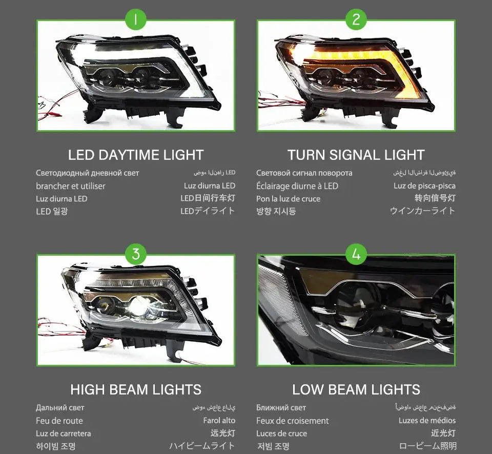 Navara Headlights 2015-2019 NP300 Frontier LED Headlight