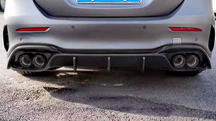 TAKD Real Car Data Development Dry Carbon Fiber Rear Bumper Lip Diffuser Without the LED Light for BENZ AMG A35L W177
