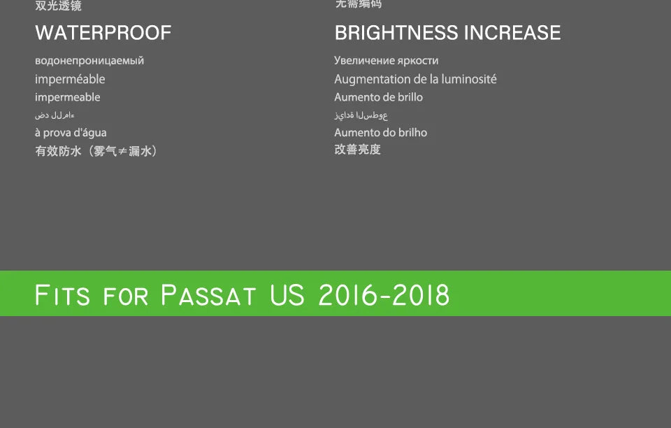 Passat B8 Headlights 2016-2019 Passat US Version LED