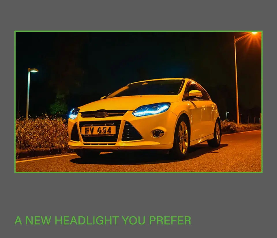 Ford Focus Headlight 2012-2014 Focus LED DRL D2H Hid Option